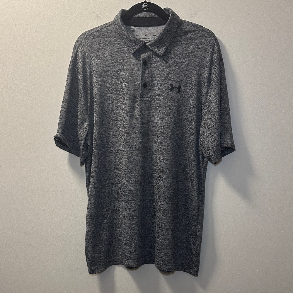 Under Armour Men’s Dark Heather Gray Playoff Polo Sz XL